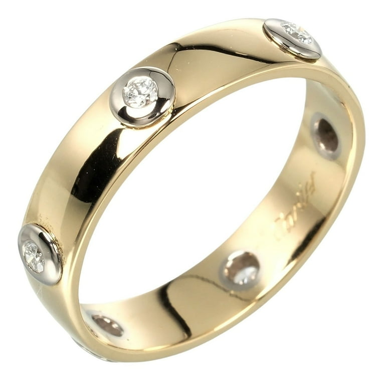 Pre Owned Cartier Stella size 8.5 ring K18 yellow gold diamond approx. 3.05g I122924052 Good Walmart