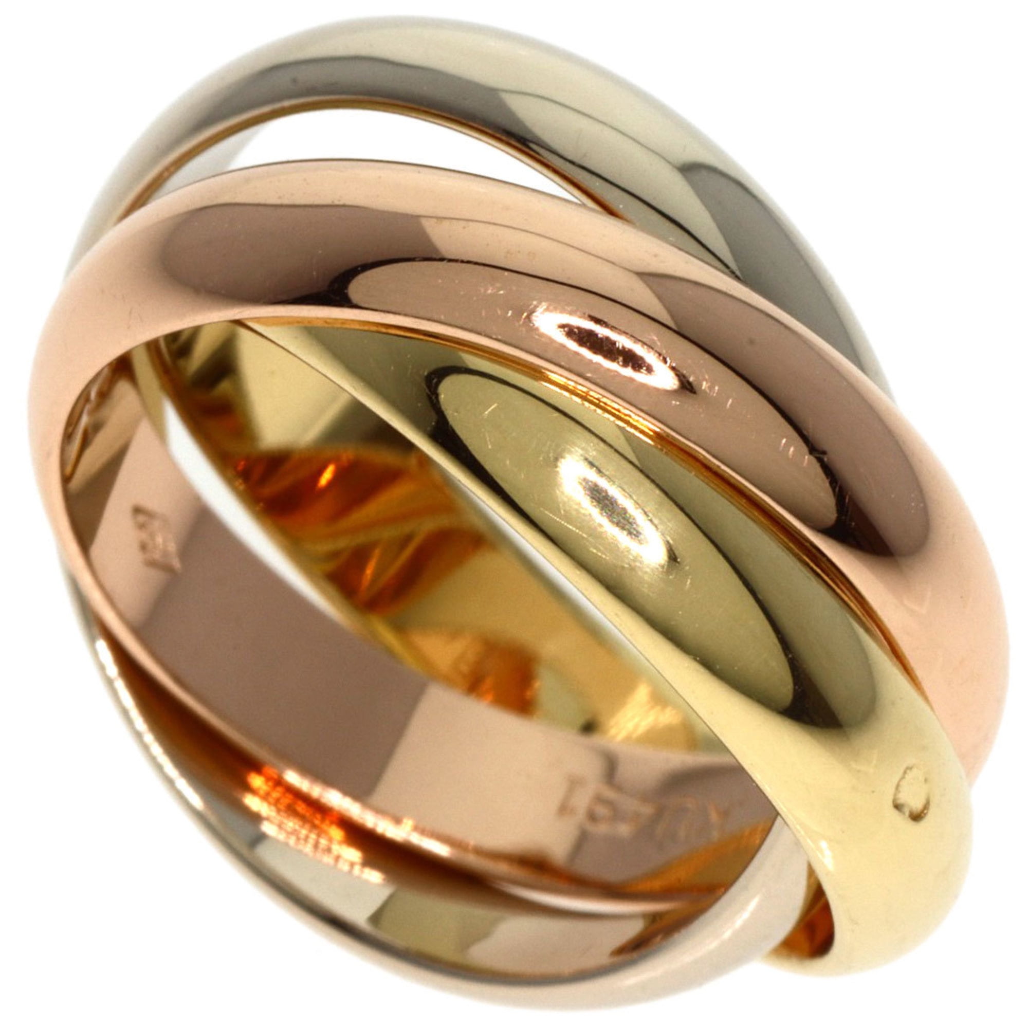 Pre-Owned Cartier Trinity #49 Ring, K18 Yellow Gold, K18WG, K18PG, Women's, CARTIER (Good)