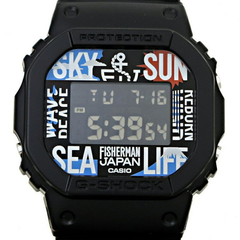 Pre Owned Casio G SHOCK 5600 Series Fisherman Japan 10th Anniversary Model Women s and Men s Watch DW 5600RF24 1JR Like New Walmart