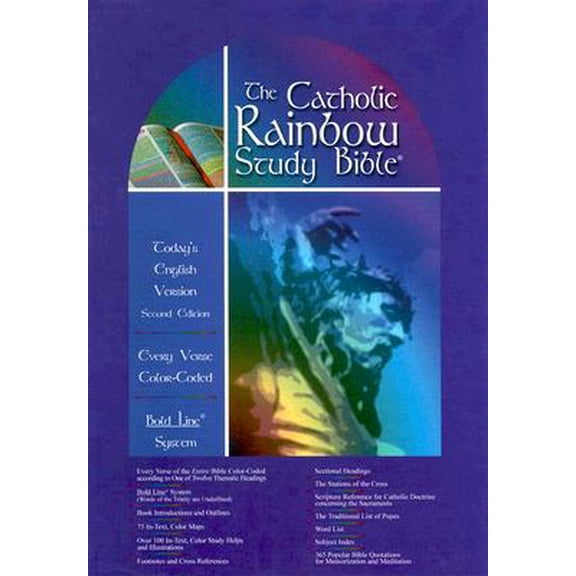 Pre-Owned Catholic Rainbow Study Bible-TEV