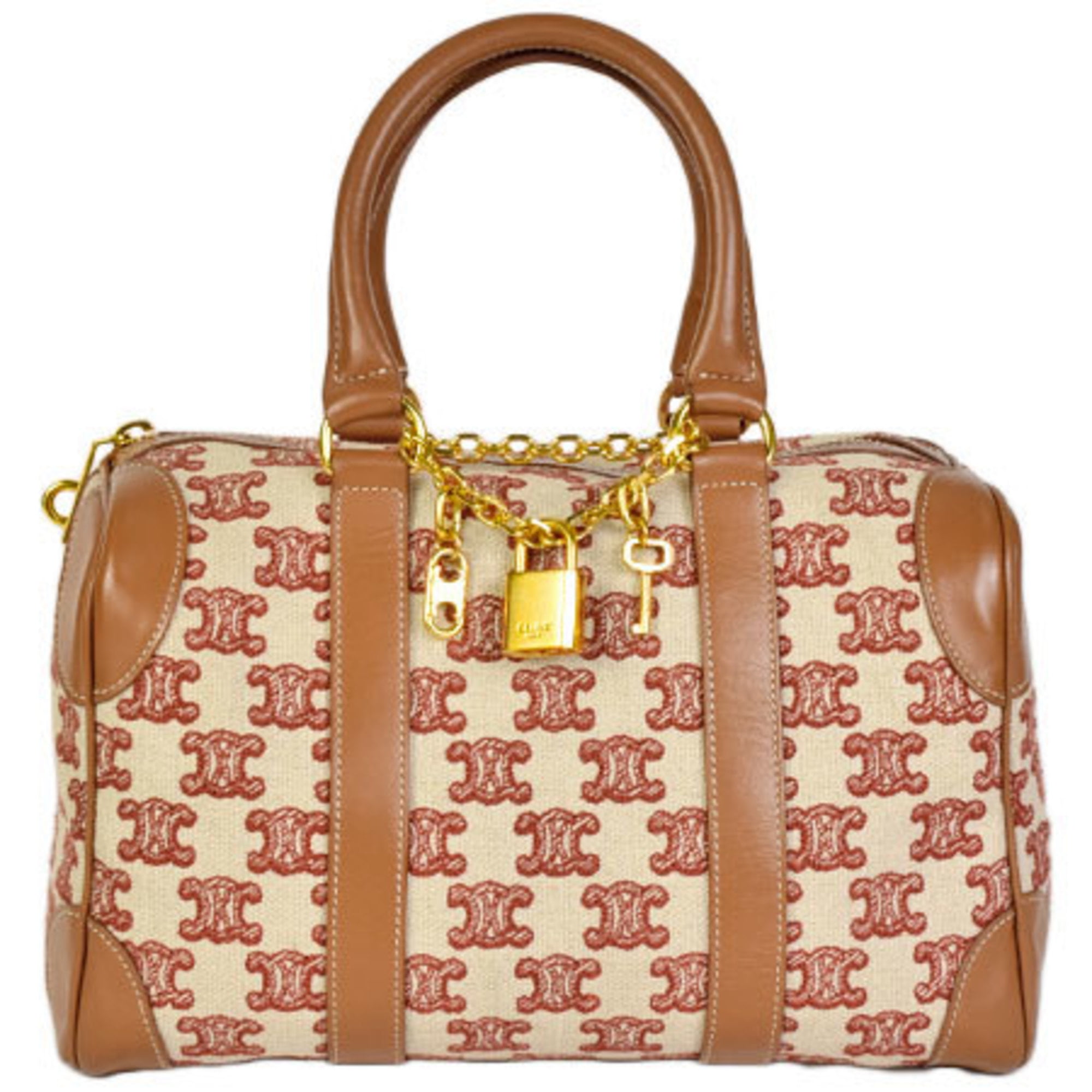 Christian Dior Burgundy Monogram Patent Leather Boston Bag