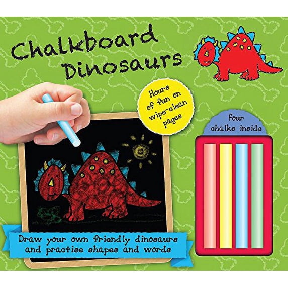 Pre-Owned Chalkboard Dinosaurs: Hours of Fun on Wipe-Clean Pages--Four Chalks Inside! (Chalkboard Books) Paperback