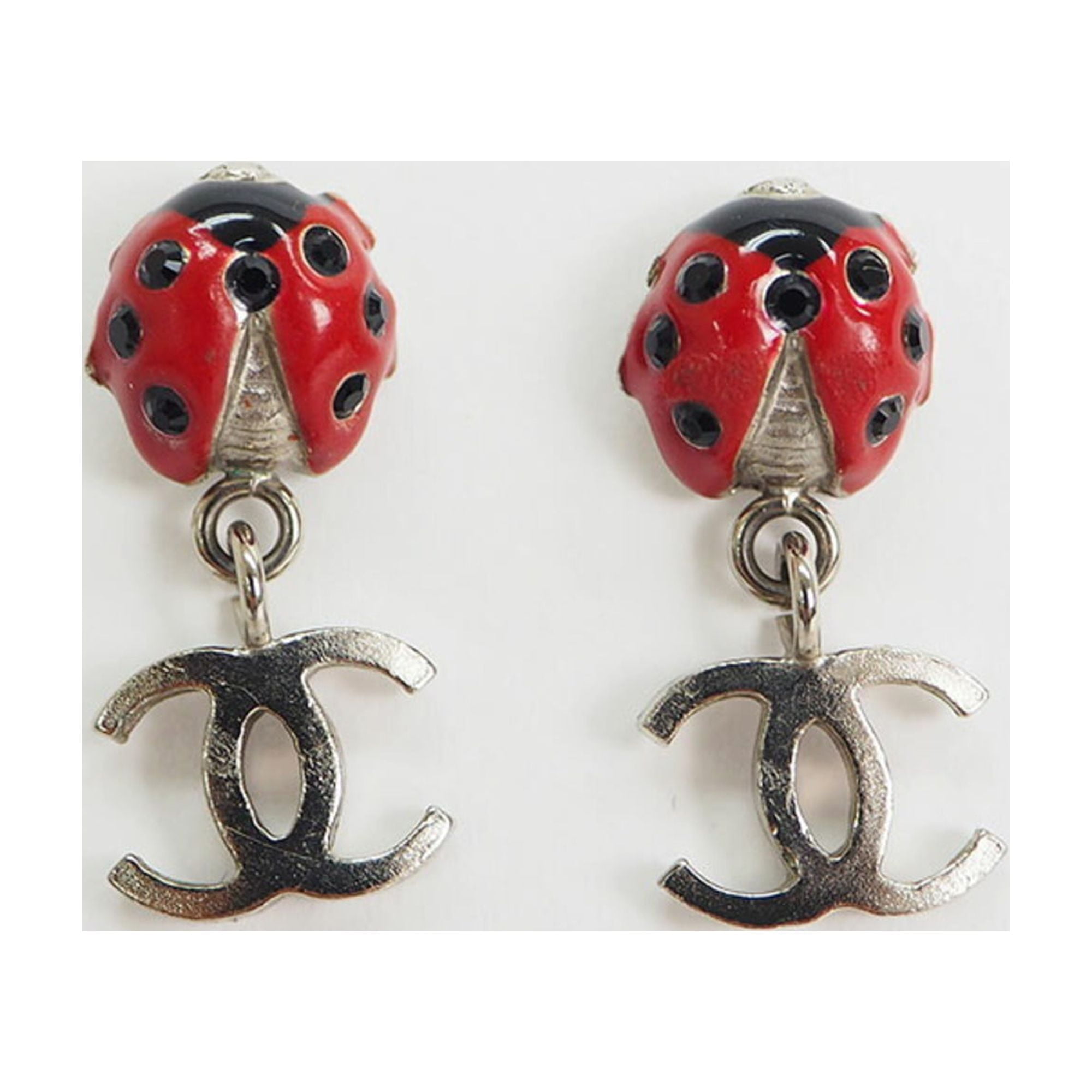 Chanel ladybug hotsell earrings