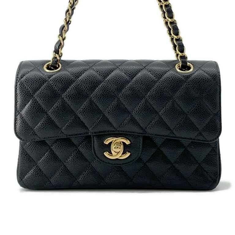 Pre Owned Chanel Chain Shoulder Bag Matelasse 23 Coco Mark Double A01113 CHANEL Black Like New Walmart