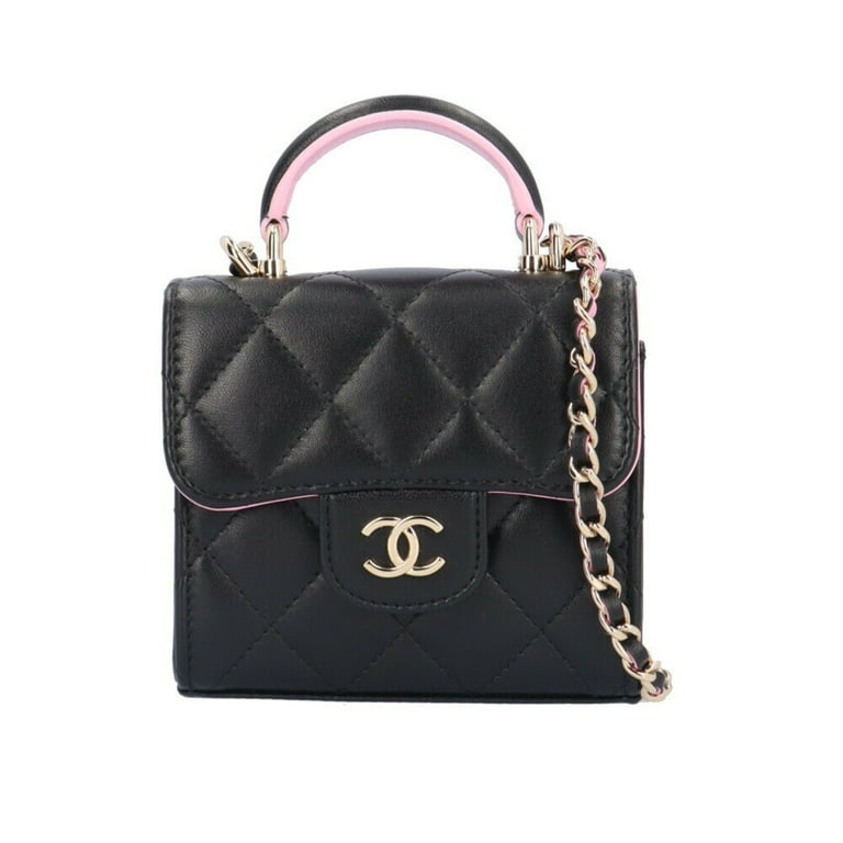 Pre-Owned Chanel Matelasse Coco Mark Shoulder Bag Lambskin
