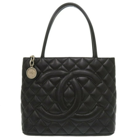 Pre-Owned Chanel Reissue Tote Caviar Skin Black 7th Series Bag Coco Mark 0212 CHANEL (Good)