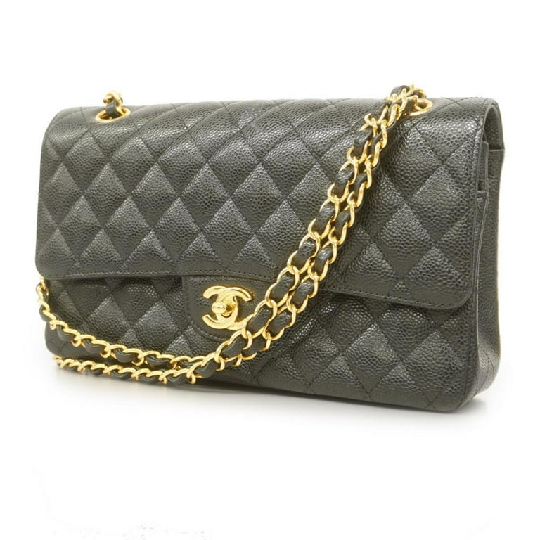 Chanel black gold chain bag deals