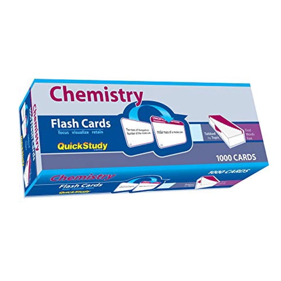 Pre-Owned Chemistry Flash Cards - 1000 cards: a QuickStudy Reference Tool, 9781423204268, 1423204263, Paperback, 1 edition
