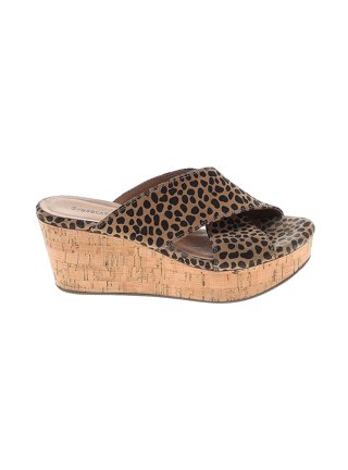 Chocolat blu deals leopard wedge