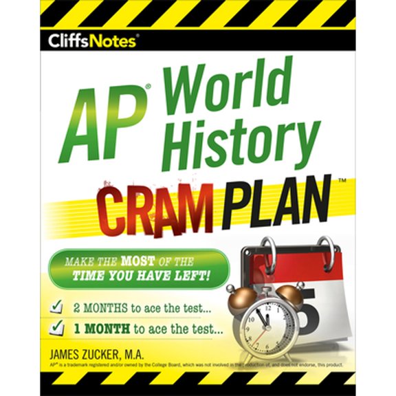 Pre-Owned Cliffsnotes AP World History Cram Plan (Paperback) 0544926110 9780544926110