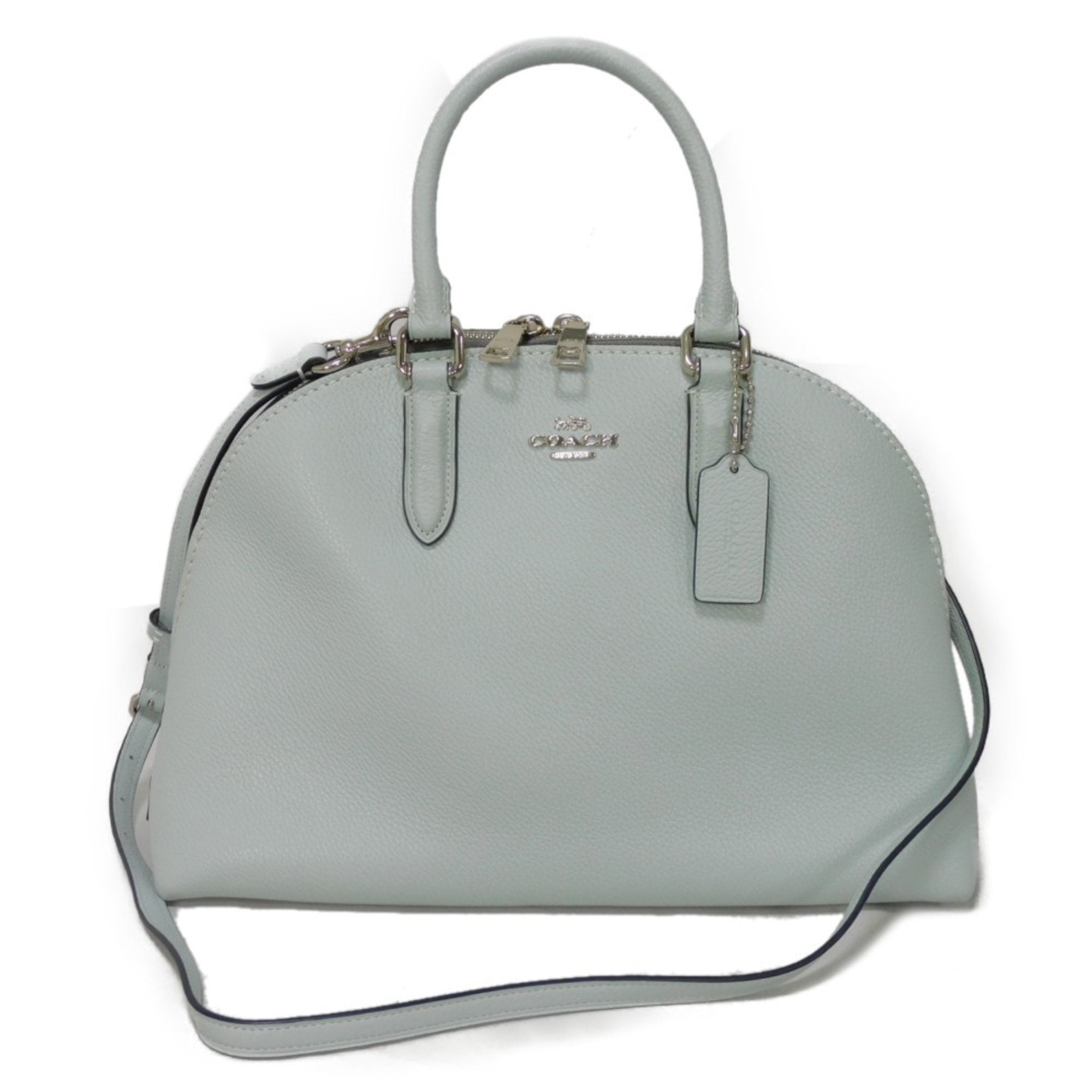 Pre Owned Coach COACH Handbag Quinn Satchel Pastel Shoulder Bag Metal Light Blue 30951 Women s Good