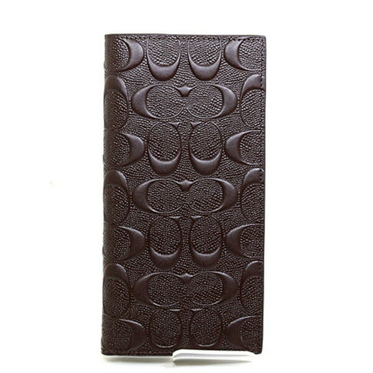 Pre Owned Coach COACH Long Wallet F75365 Men s Signature Brown Outlet Walmart