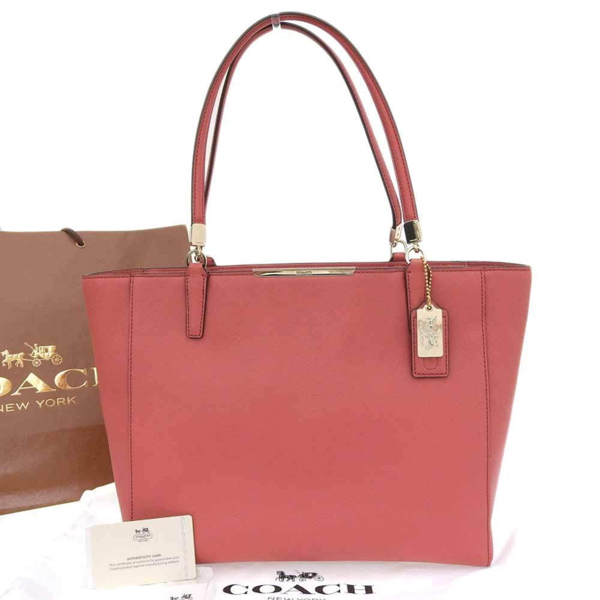 Pre Owned Coach COACH Madison tote bag saffiano leather pink 29002 Like New Walmart