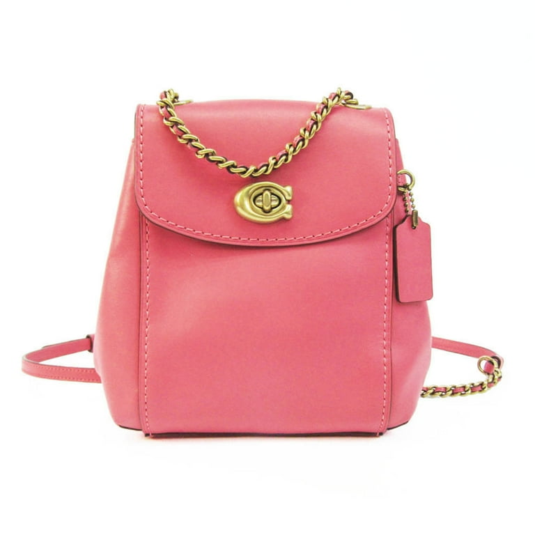 Pre Owned Coach Parker Convertible 52670 Women s Leather Backpack Light Pink Good Walmart