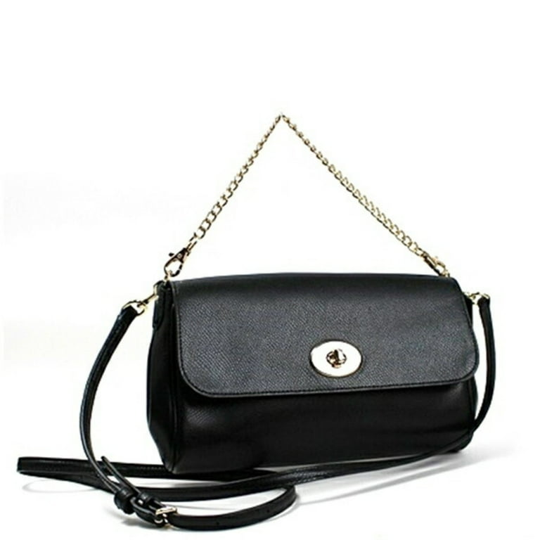 Pre Owned Coach Shoulder Bag Chain Black Turnlock COACH Women s Good Walmart