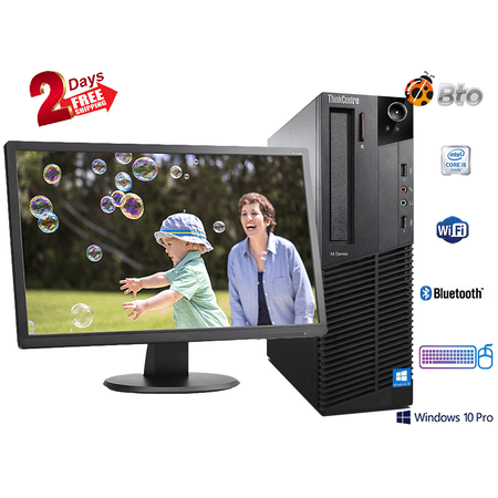 Pre-Owned Computer for Students, Lenovo m81 SFF Core i5, 4GB Ram, 1TB HDD, New 20"LCD, 16GB USB, Keyboard & Mouse, WiFi, Bluetooth, Win10 Pro (Refurbished)