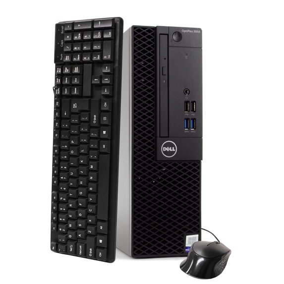 Pre-Owned DELL Optiplex 3050 Desktop Computer PC, Intel Quad-Core i5, 1TB HDD, 16GB DDR4 RAM, Windows 10 Pro, DVD, WIFI, USB Keyboard and Mouse (Good)
