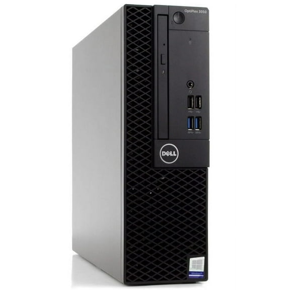 Pre-Owned Dell Optiplex 3050 Desktop Computer PC, 3.20 GHz Intel i5 Quad Core Gen 7, 16GB DDR4 RAM, 2TB Hard Disk Drive (HDD) SATA Hard Drive, Windows 10 Home 64bit