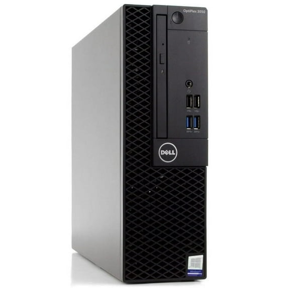 Pre-Owned Dell Optiplex 3050 Desktop Computer PC, 3.20 GHz Intel i5 Quad Core Gen 7, 16GB DDR4 RAM, 2TB Hard Disk Drive (HDD) SATA Hard Drive, Windows 10 Home 64bit