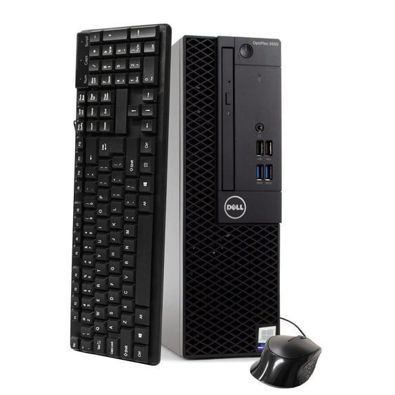 Pre-Owned "DELL Optiplex 3050 Desktop Computer PC, Intel Quad-Core i5, 500GB HDD, 16GB DDR4 RAM, Windows 10 Pro, DVD, WIFI, USB Keyboard and Mouse "