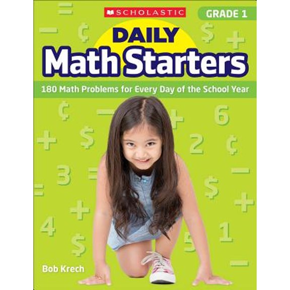 Pre-Owned Daily Math Starters: Grade 1: 180 Math Problems for Every Day of the School Year (Paperback) by Bob Krech
