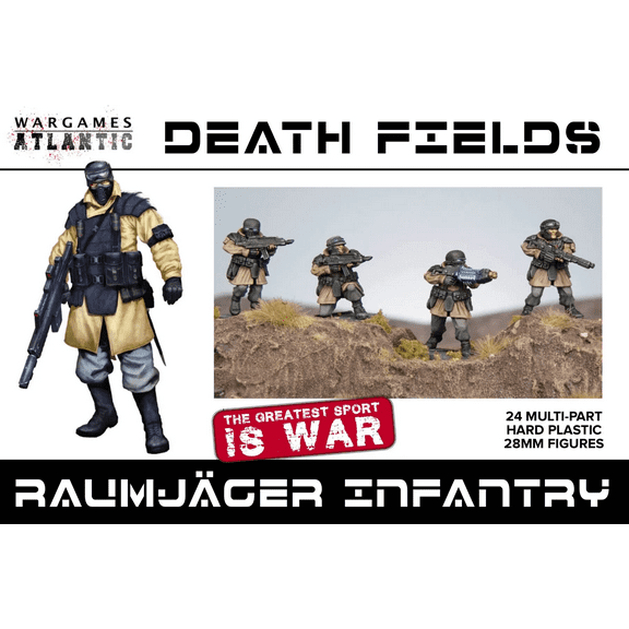 Wargames Atlantic Death Fields Raumjager Infantry - 24 Multi-Part 28mm Plastic Figures
