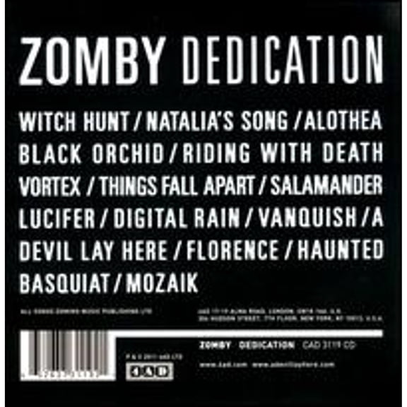 Pre-Owned Dedication (CD 0652637311921) by Zomby