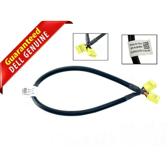 Pre-Owned Dell Alienware X51 9pin Female-Female Audio Connector Cable Cord Black F5P0J