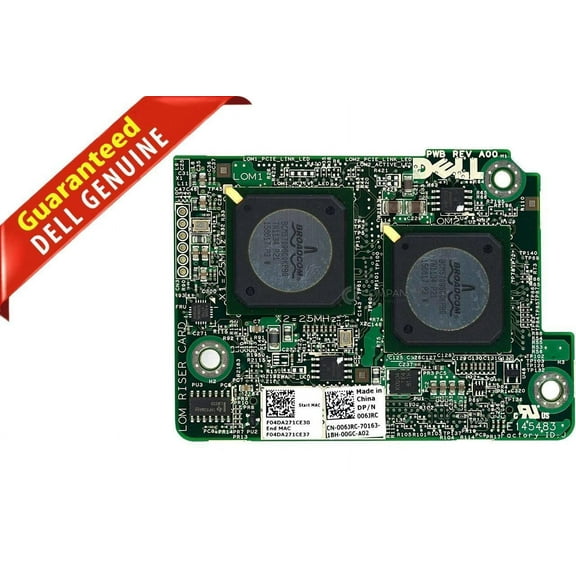 Pre-Owned Dell Broadcom 5709s 1GB Quad Port Embedded Network Card For PowerEdge 06JRC