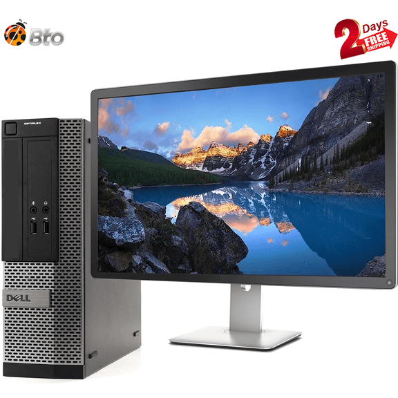 Dell Desktop Computer SFF PC Core i5 CPU 16GB Ram, 480GB SSD, New 19"LCD, Keyboard & Mouse, WiFi, Bluetooth, DVD, Win10 Pro
