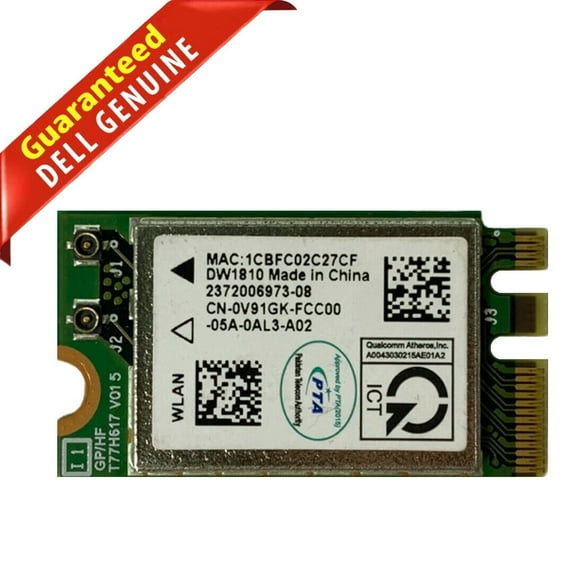 Pre-Owned Dell Inspiron 0784 15-3568 Wireless WLAN WIFI + Bluetooth M.2 Combo Card V91GK