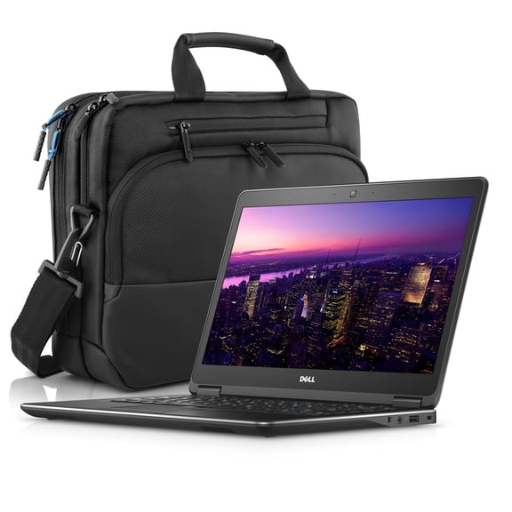 Pre-Owned Dell Latitude E7440 14" Laptop W/NEW Laptop Bag, Intel i5 Dual Core, 8GB RAM, 500GB Hard Disk Drive, Windows 10 Pro, Webcam