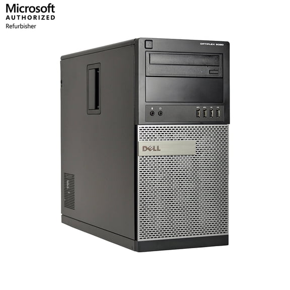 Pre-Owned Dell OptiPlex 3010 Desktop Tower Computer, Intel Core i5, 16GB RAM, 1TB HD, Windows 10 Pro, Black