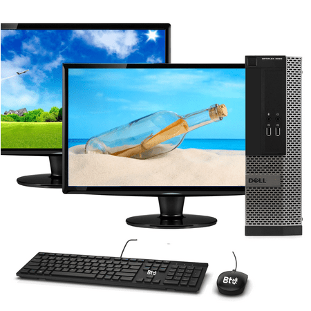 Pre-Owned Dell OptiPlex 3020 SFF Computer Desktop PC, Intel Core i5 Processor, 16GB Ram, 120GB M.2 SSD, 1 TB HDD, New DUAL Dell 19 Inch Monitor, BTO Wi-Fi & Bluetooth, Windows 10 Pro (Refurbished) price history and forecast - Dell