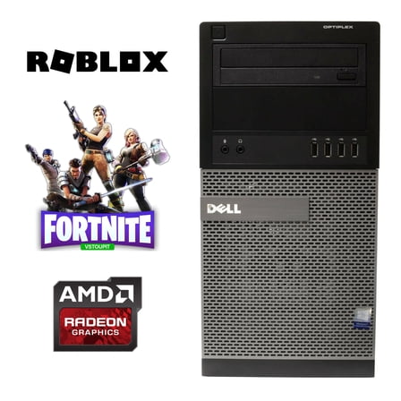 Restored Dell OptiPlex 7010 Gaming Computer PC, Intel i5 Quad Core Gen 3, with Radeon Graphics, 8GB DDR3 RAM, 128GB SSD + 500GB HDD, WiFi, Windows 11 (Fortnite Ready) (Refurbished)