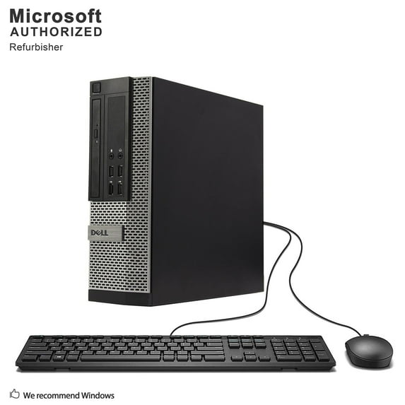 Pre-Owned Dell OptiPlex 9020 SFF Desktop PC Intel Core I3-4160 3.6Ghz, 12G DDR3, 1T HDD, DP, VGA, WIFI, Bluetooth, DVDRW, Windows 10 Pro 64 Bits