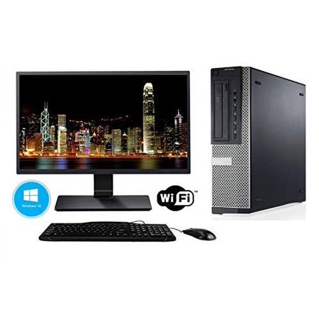Pre-Owned Dell Optiplex 7010 Desktop - Intel Core i5 3470 16GB DDR3 RAM, 128GB SSD and Windows 10 Professional - WiFi Ready - New 22 Inch LED Monitor (Refurbished: Good)