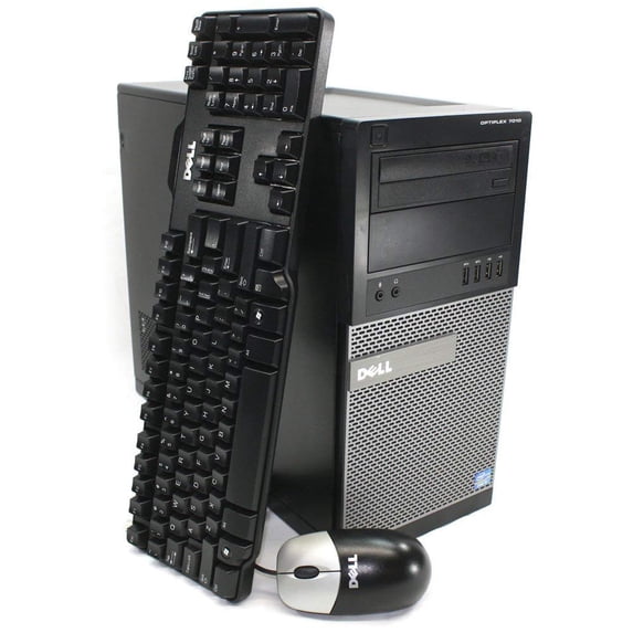 Pre-Owned Dell Optiplex 7010 Tower Business Desktop Computer PC - Intel Core i5 3rd Gen i5-3470, 8 GB DDR3 RAM, 500 GB HDD, Windows 10 Pro