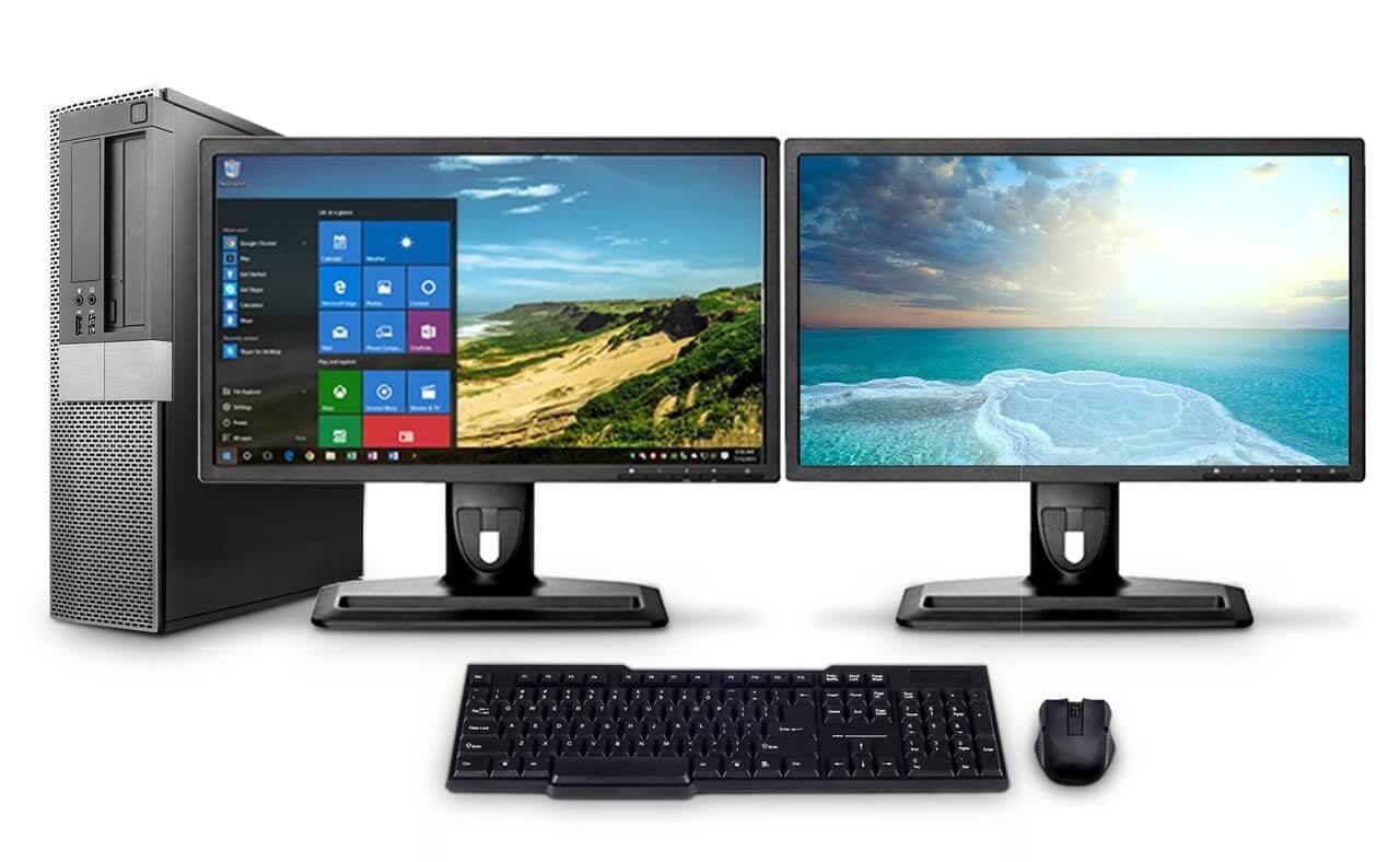 Pre-Owned Dell PC Computer Desktop CORE i3 3.0GHz 4GB 1TB HD Windows 10 ...