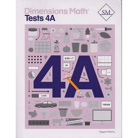 Pre-Owned Dimensions Math Tests 4A, 9781947226531, 1947226533, Paperback,