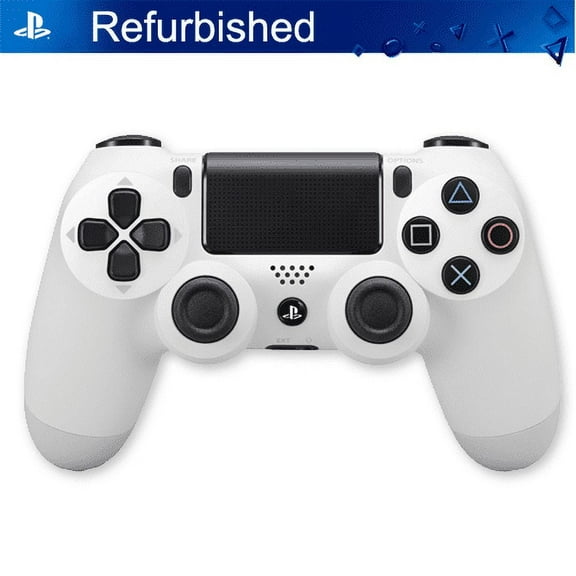 Restored Dualshock 4 Controller PS4, White Sony Playstation 4 (Refurbished)