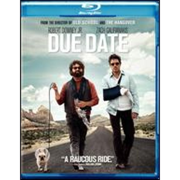 Pre-Owned Due Date Blu-ray/DVD Comedy Buddy Film by Todd Phillips