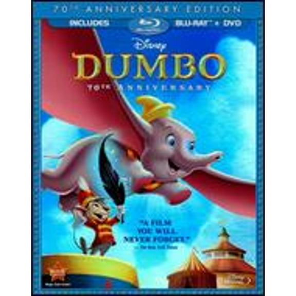Pre-Owned Dumbo [70th Anniversary Edition] [2 Discs] [Blu-ray/DVD] (Blu-Ray 0786936797725) directed by Ben Sharpsteen, Bill Roberts, Jack Kinney, Norman Ferguson, Samuel Armstrong, Wilfred Jackson