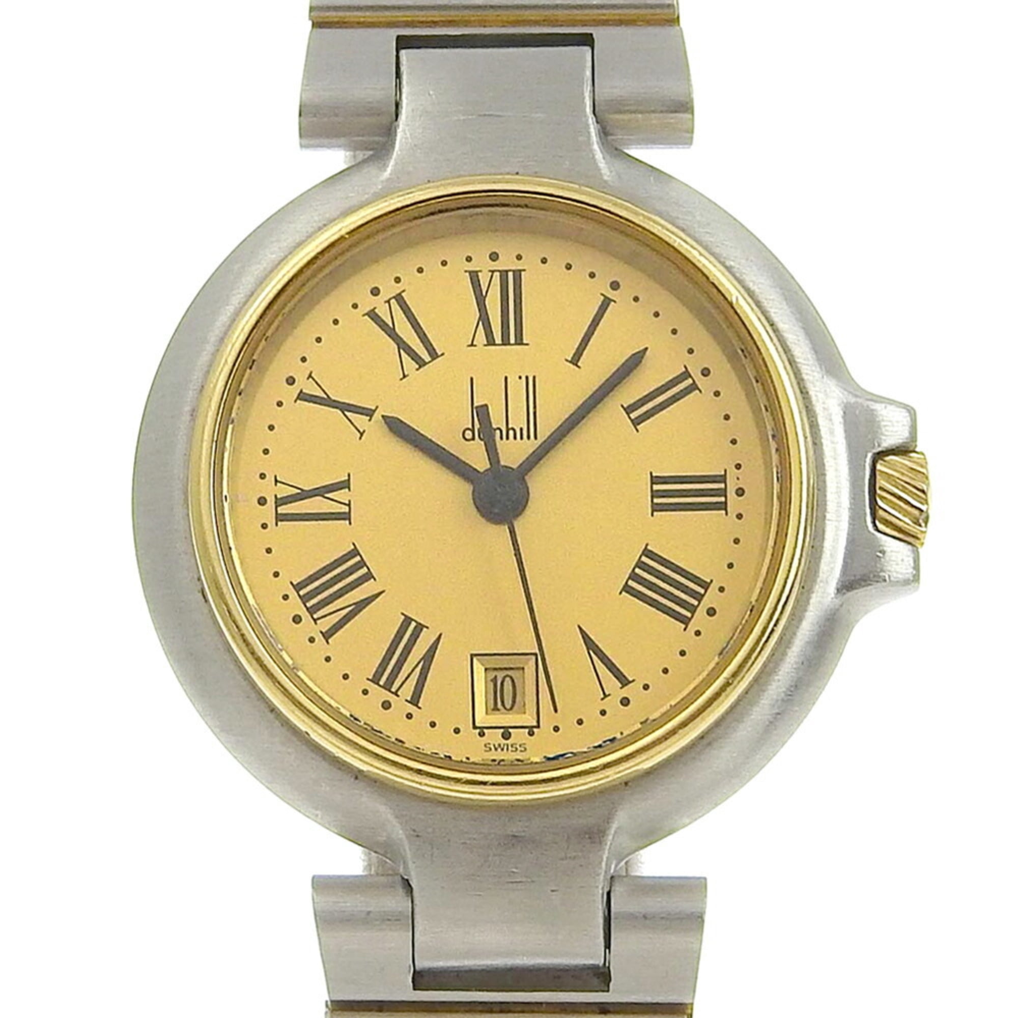 Dunhill Millennium Watch Stainless Steel x Gold Plated Swiss Made Silver/Gold Authentic Dunhill Gold Silver Millennium Date Dial Quartz  main image 4