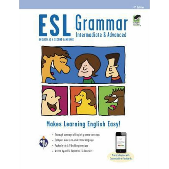 Pre-Owned ESL Grammar: Intermediate & Advanced Premium Edition with E-Flashcards (Paperback) 0738611093 9780738611099