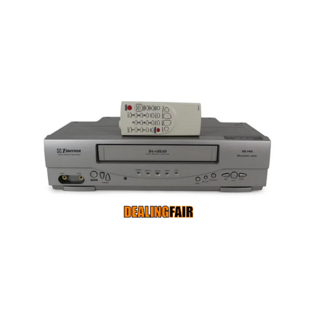 PreOwned Emerson EWV404 VCR w/ Original Remote, Manual, A/V Cables