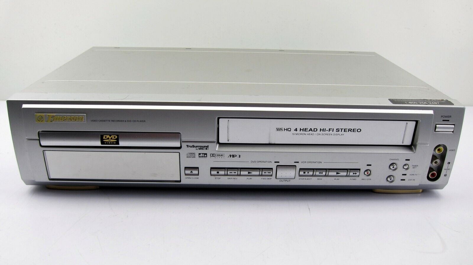 PreOwned Emerson Ewd2202 DVD VCR Combo Player HiFi Stereo with Manual