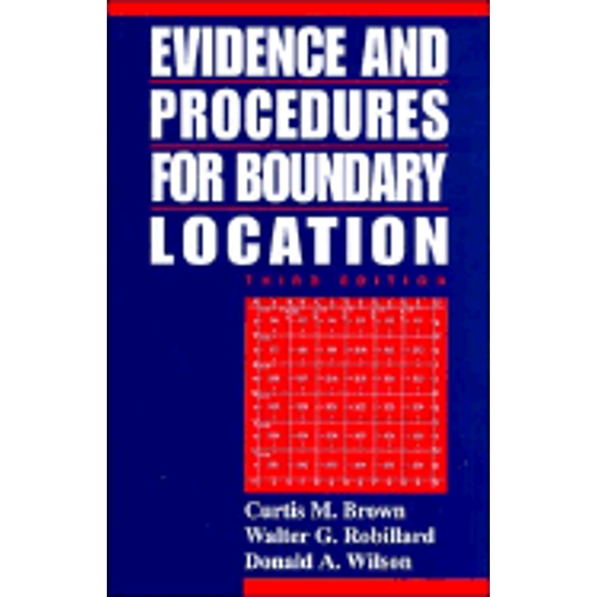 Pre-Owned Evidence and Procedures for Boundary Location (Hardcover 