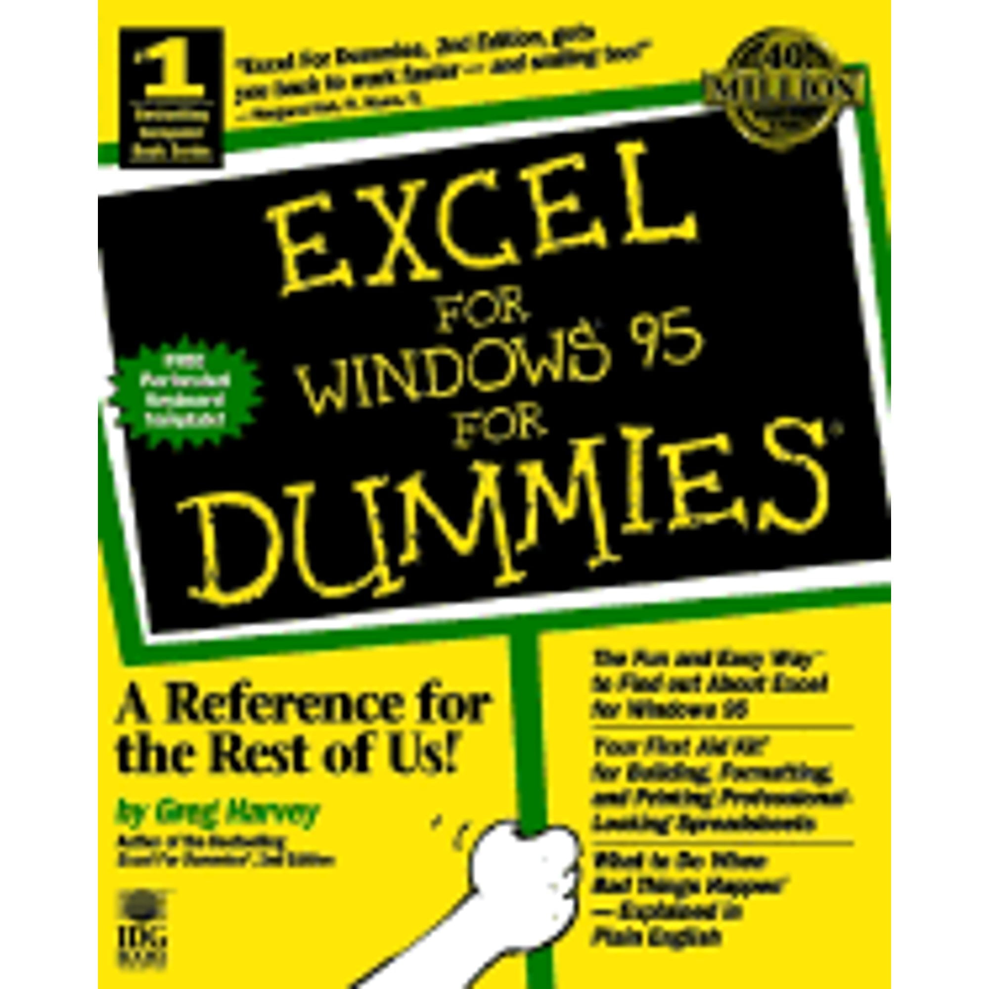 PreOwned Excel for Windows 95 for Dummies (Paperback 9781568849300) by