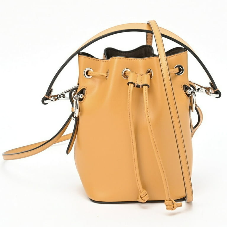 Pre Owned FENDI Mon Tresor Bag 8BS010 Leather Yellow Yellow Good